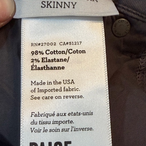 PAIGE Verdugo Ultra Skinny Gray patterned Jeans - Picture 7 of 8